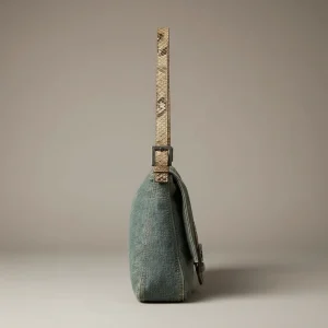 Sac jean bandoulière 30cm denim femme - Vue 2 - sac jean