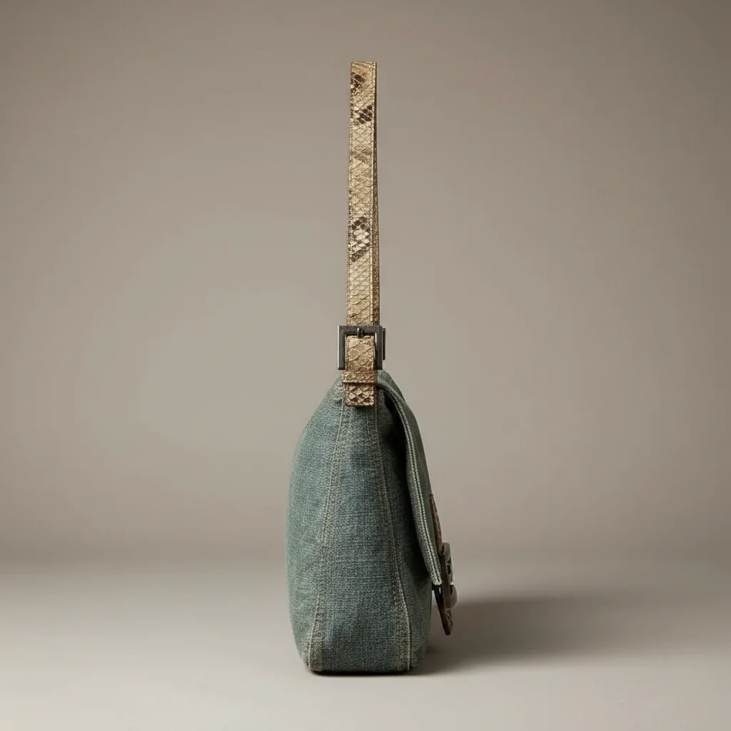 Sac jean bandoulière 30cm denim femme - Vue 2 - sac jean