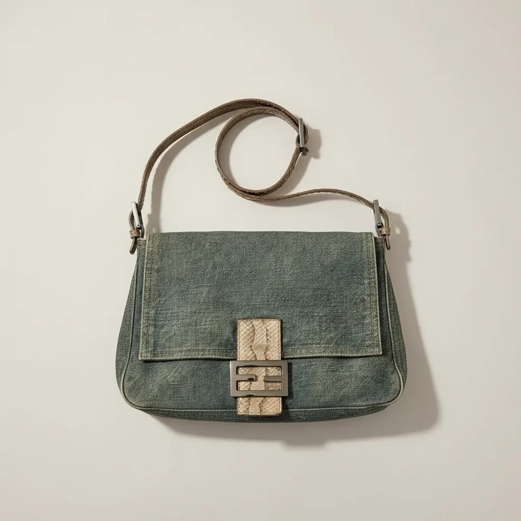 Sac jean bandoulière 30cm denim femme - Vue 3 - sac jean
