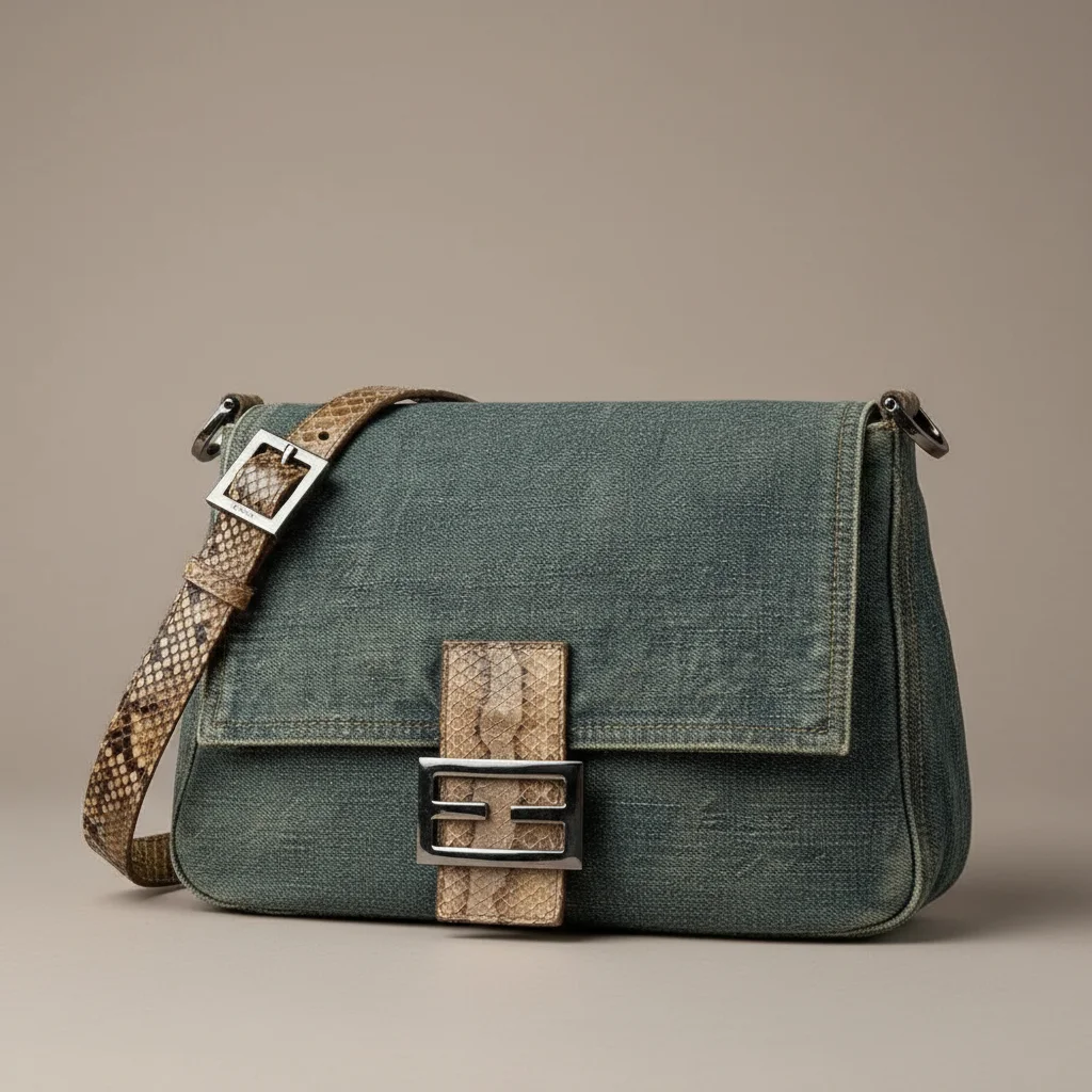 Sac jean bandoulière 30cm denim femme - Vue 4 - sac jean