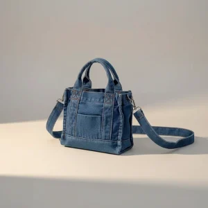 Sac jean bandoulière en denim compact - Vue 1 - sac jean