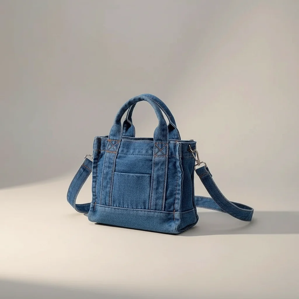 Sac jean bandoulière en denim compact - Vue 3 - sac jean