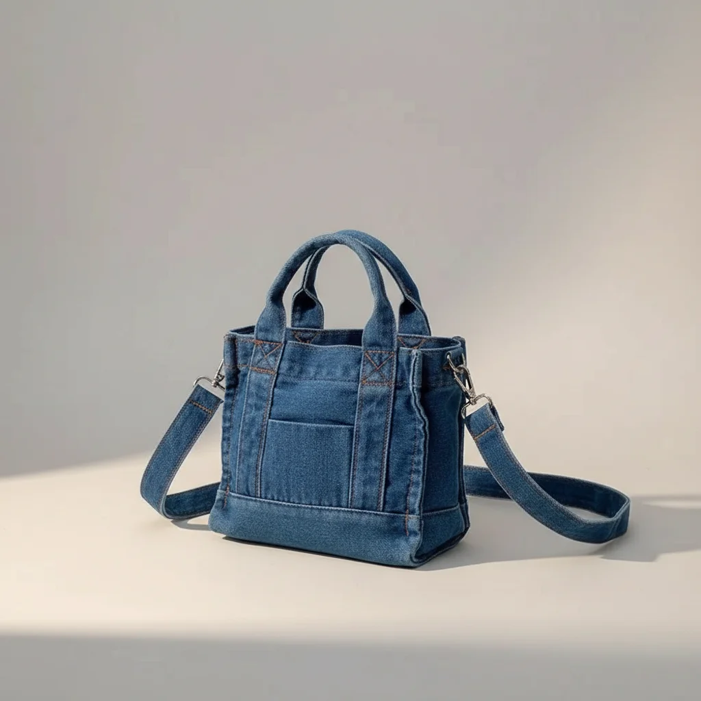 Sac jean bandoulière en denim compact - Vue 5 - sac jean