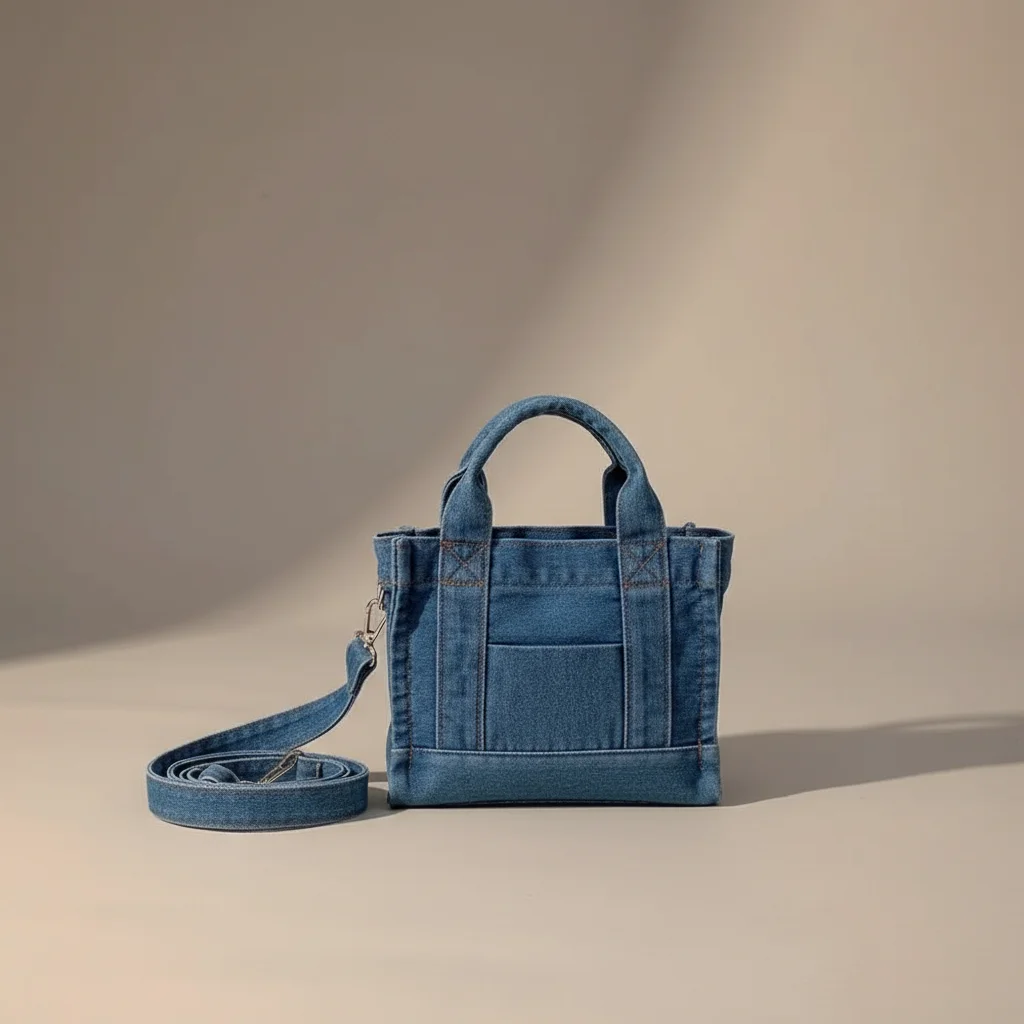 Sac jean bandoulière en denim compact - Vue 6 - sac jean