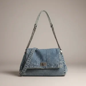 Sac jean bandoulière femme en denim - Vue 1 - sac jean