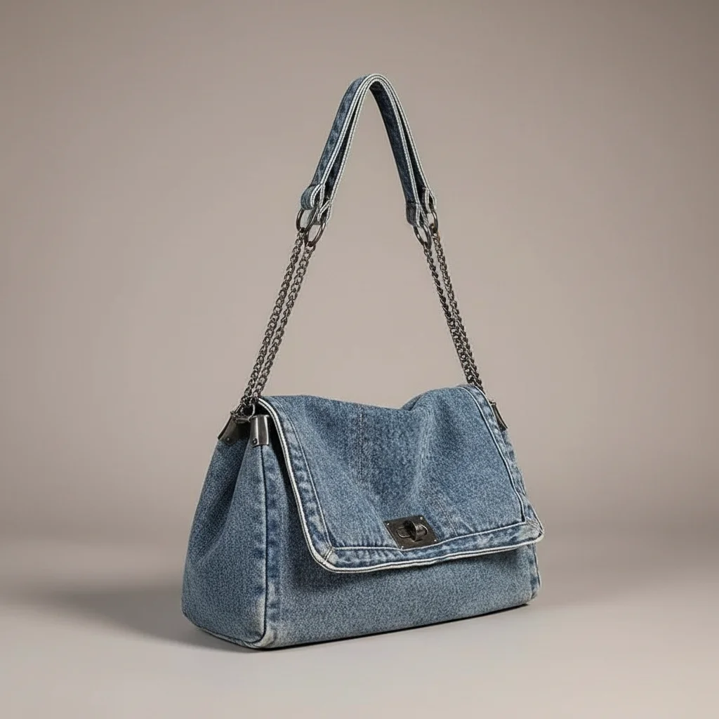 Sac jean bandoulière femme en denim - Vue 2 - sac jean