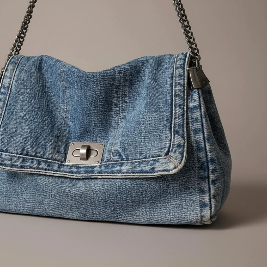 Sac jean bandoulière femme en denim - Vue 4 - sac jean