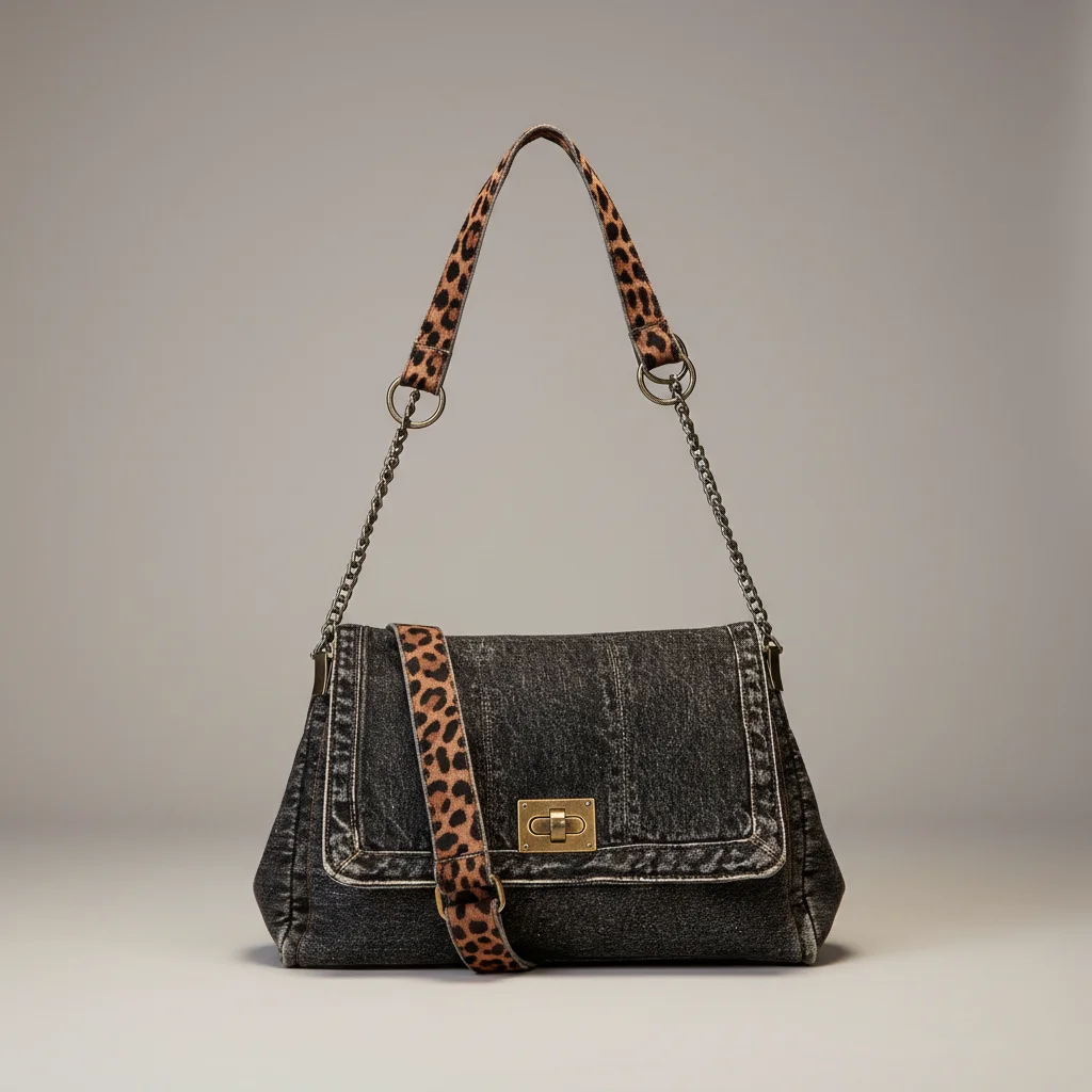 Sac jean bandoulière femme en denim - Vue 7 - sac jean