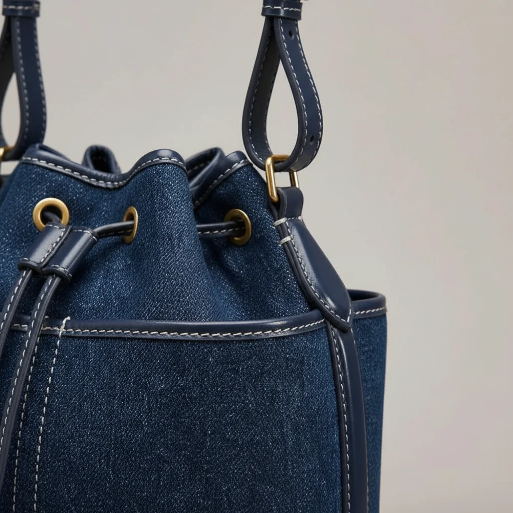 Sac jean bandoulière femme en toile - Vue 4 - sac jean