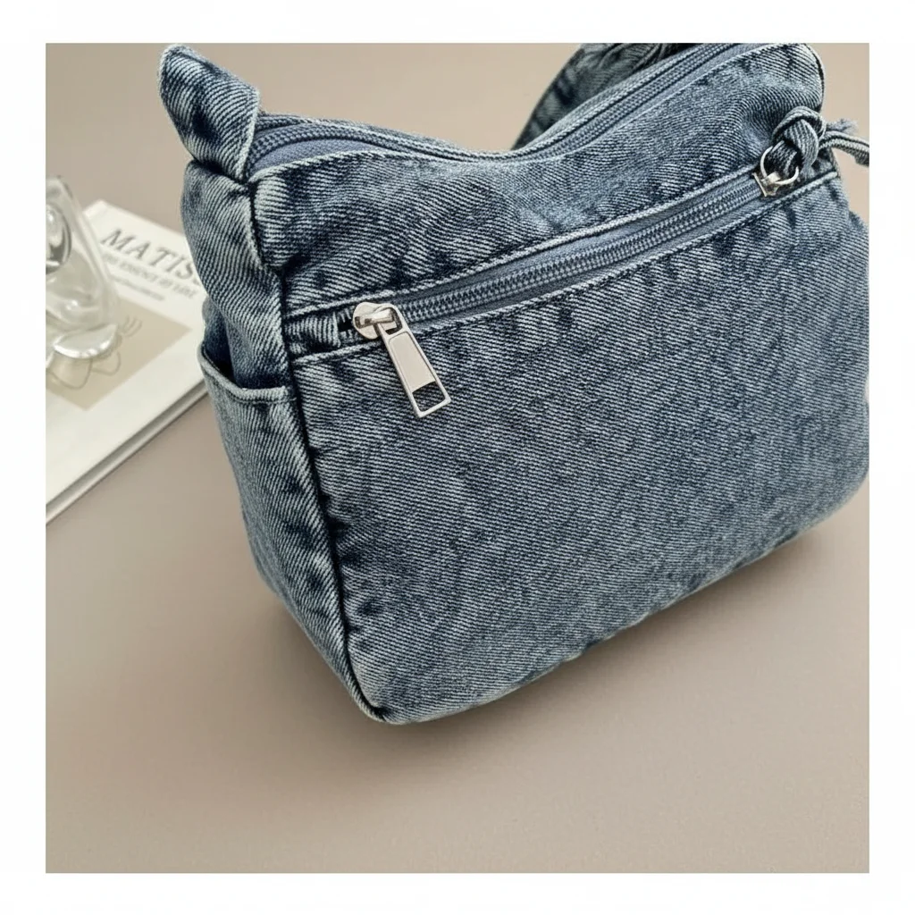 Sac jean bandoulière femme multi-poches - Vue 4 - sac jean