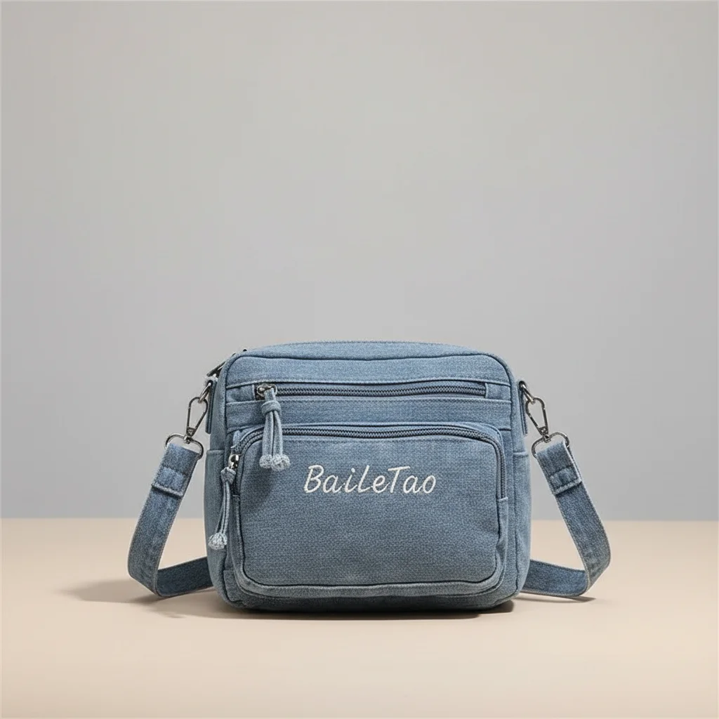 Sac jean bandoulière femme multi-poches - Vue 45 - sac jean