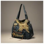 Sac jean bandoulière femme style vintage délavé - Vue 1 - sac jean