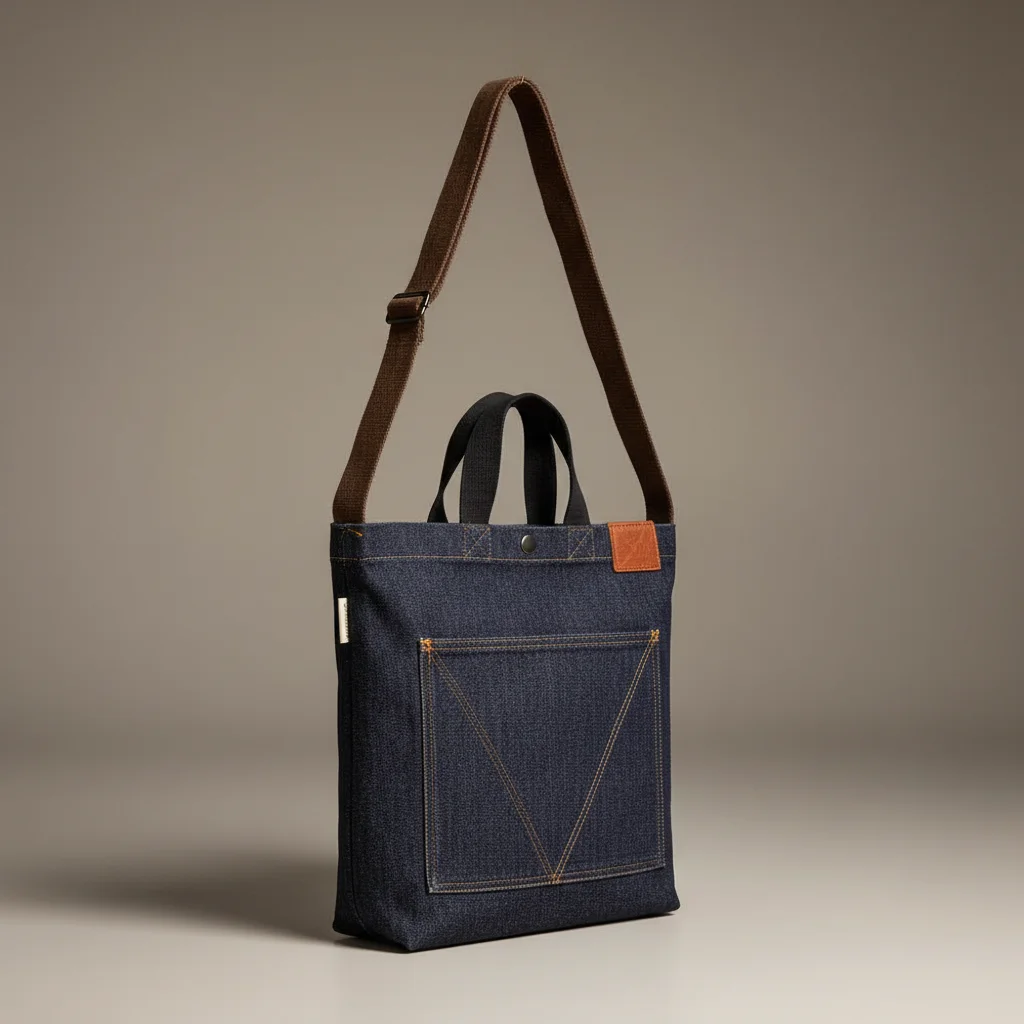 Sac jean bandoulière homme style vintage - Vue 4 - sac jean