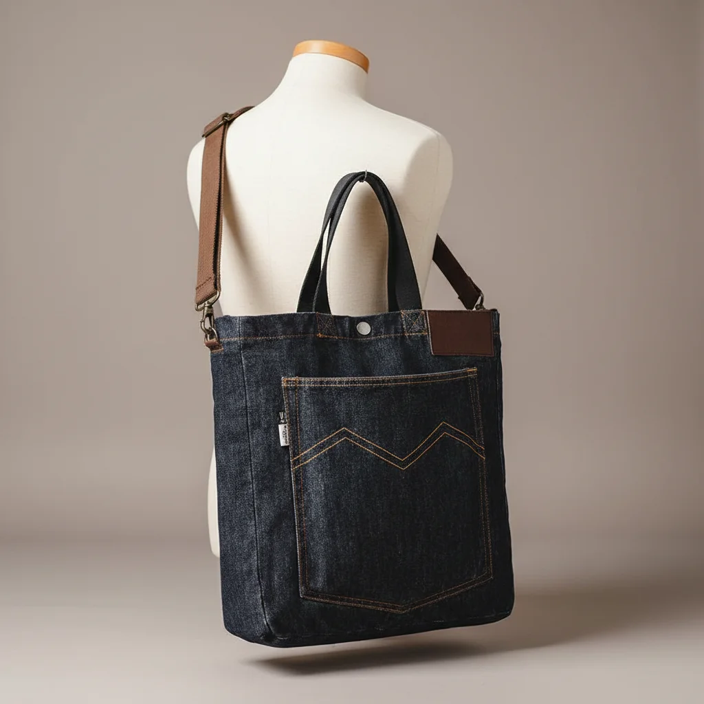 Sac jean bandoulière homme style vintage - Vue 5 - sac jean