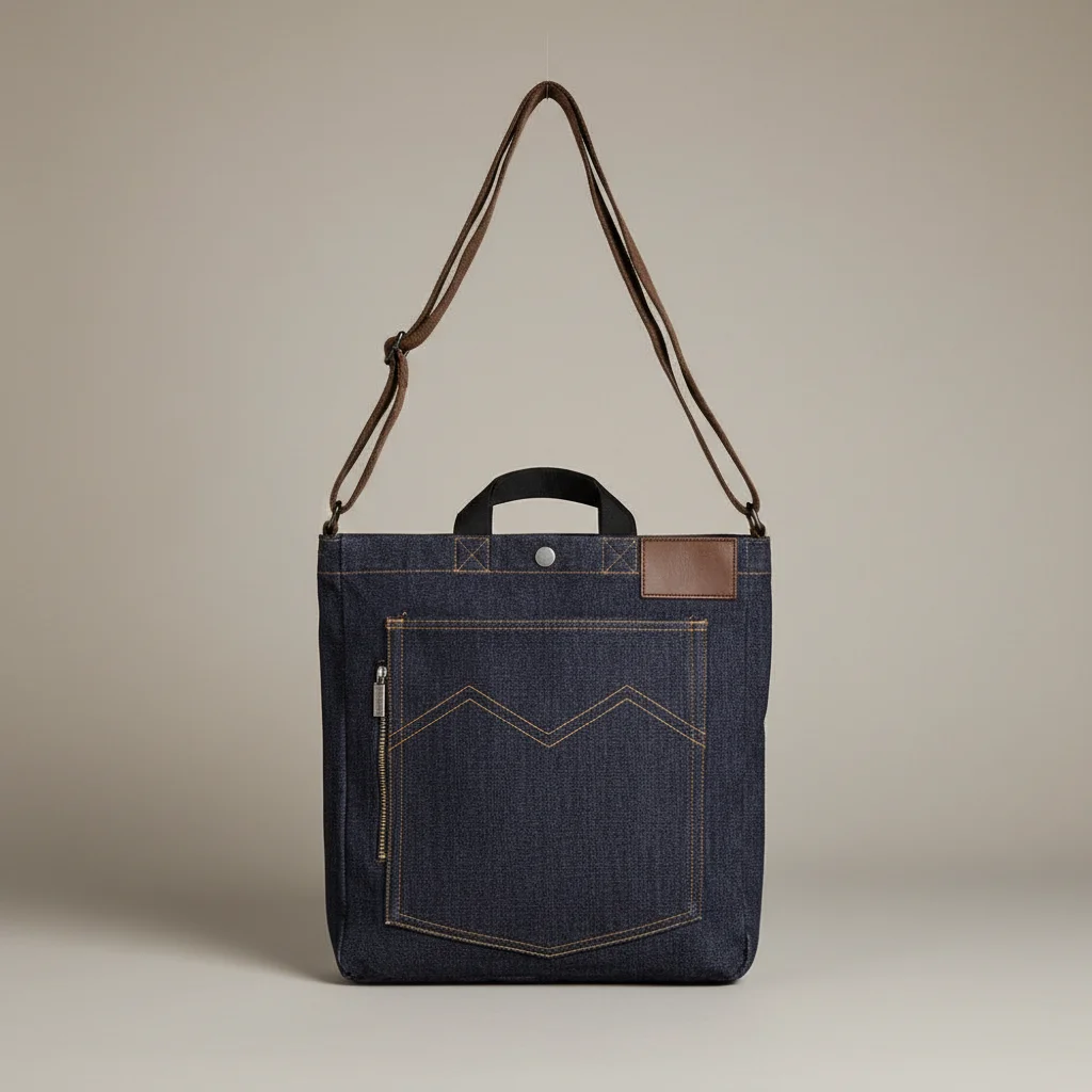 Sac jean bandoulière homme style vintage - Vue 6 - sac jean