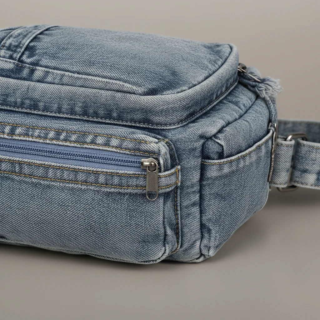 sac jean bandoulière multipoches en denim - Vue 14 - sac jean