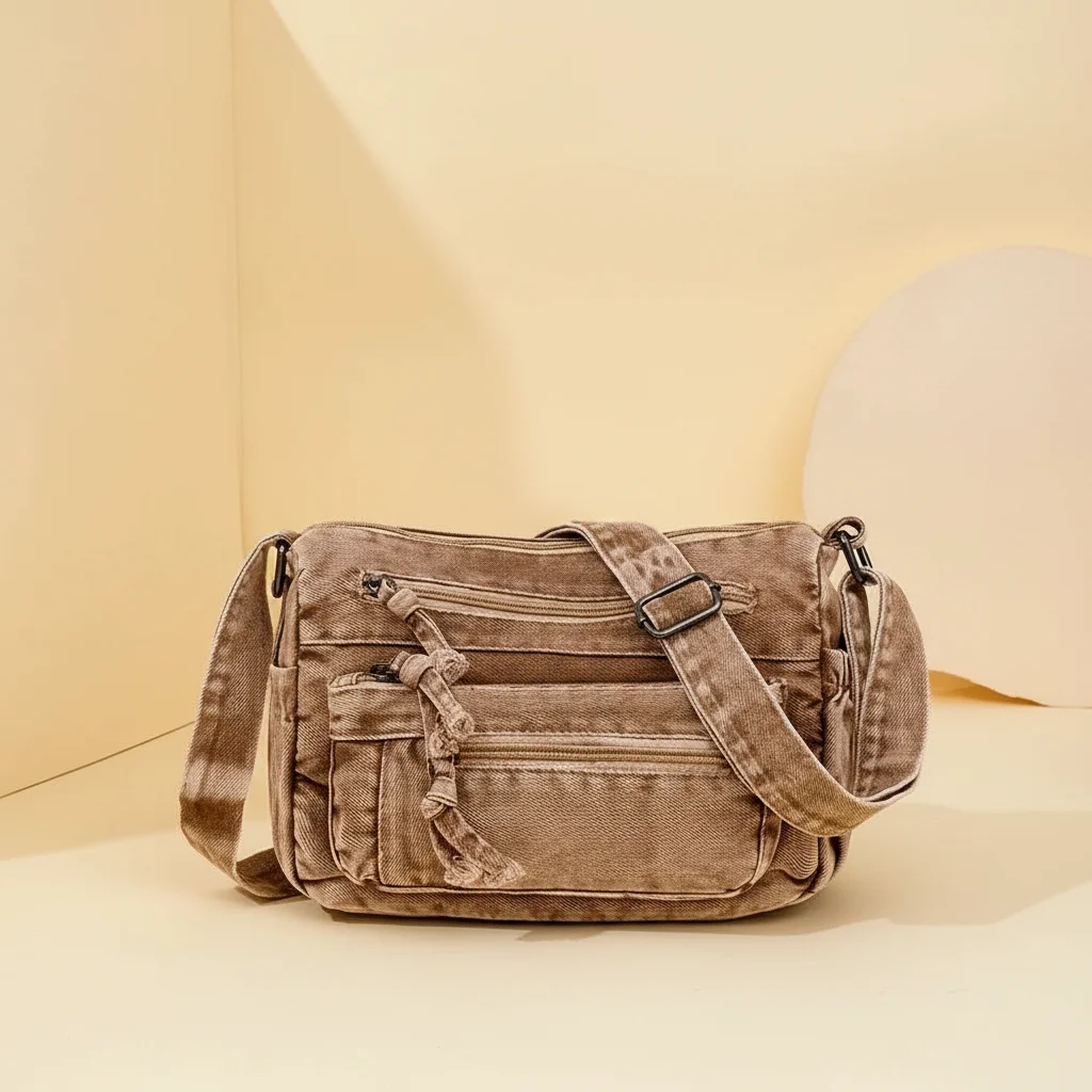 sac jean bandoulière multipoches en denim - Vue 18 - sac jean