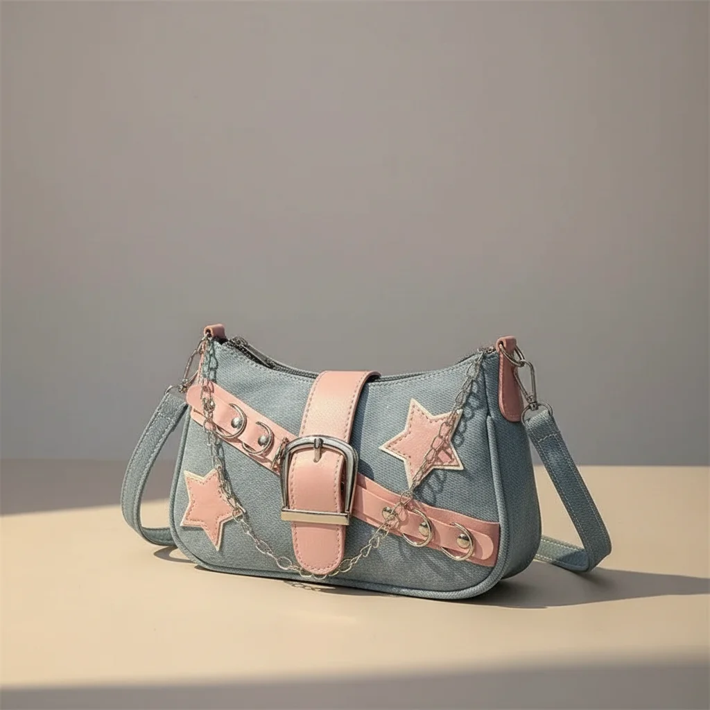 Sac jean bandoulière style y2k denim - Vue 2 - sac jean