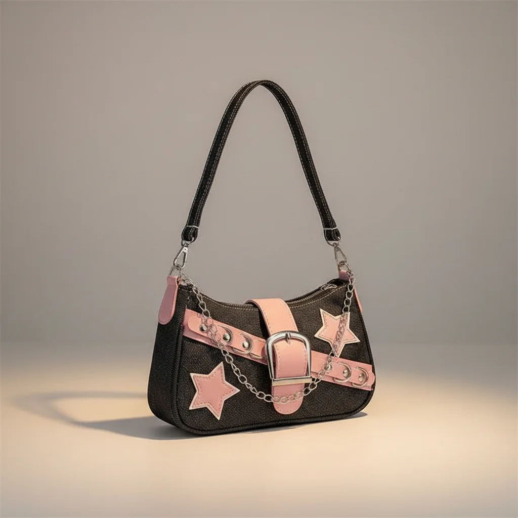 Sac jean bandoulière style y2k denim - Vue 7 - sac jean