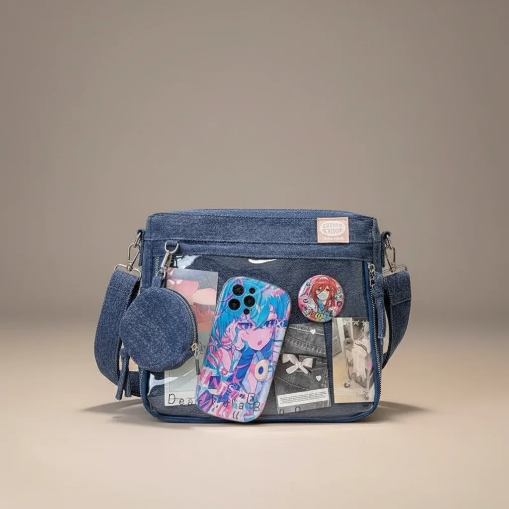 Sac jean bandoulière y2k transparent - Vue 7 - sac jean