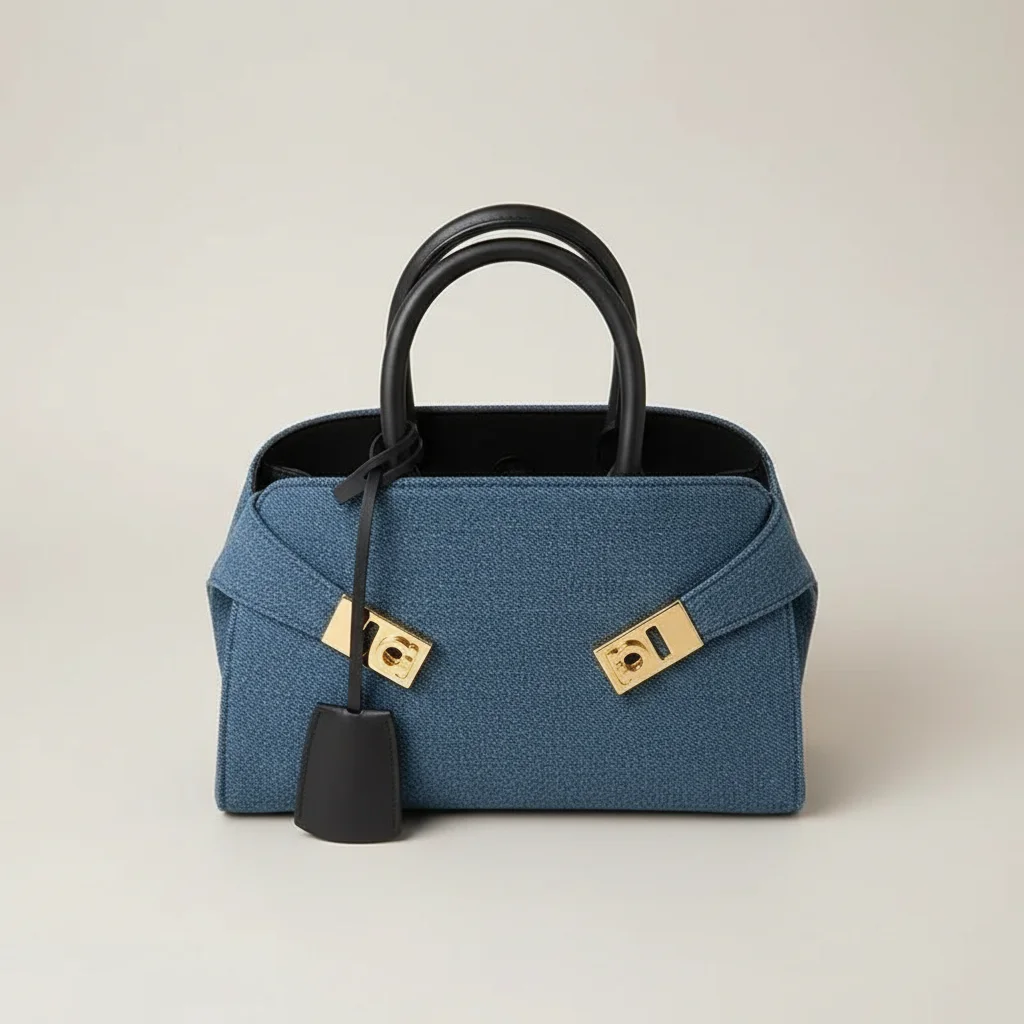 Sac jean bowling femme en denim - Vue 3 - sac jean