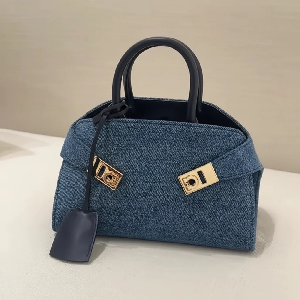 Sac jean bowling femme en denim - Vue 6 - sac jean