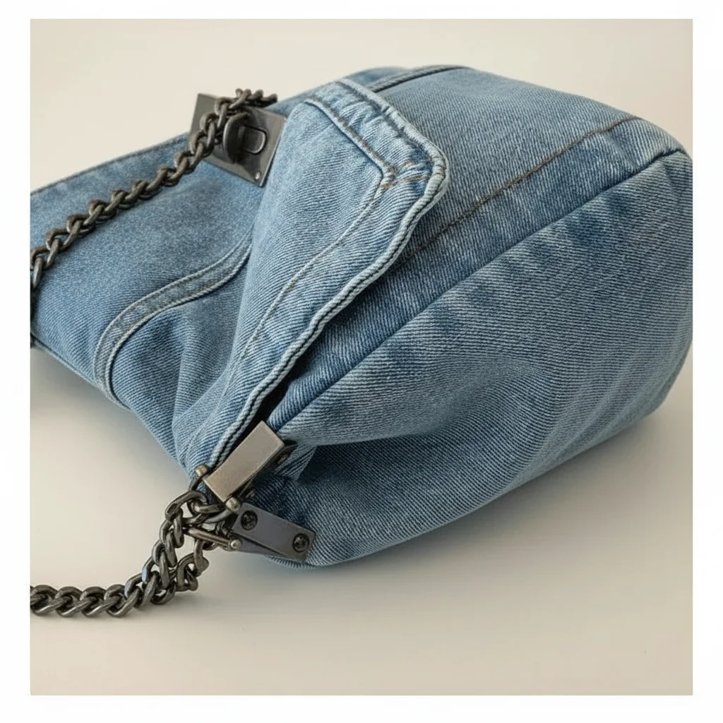 Sac jean business chaîne porté épaule - Vue 10 - sac jean