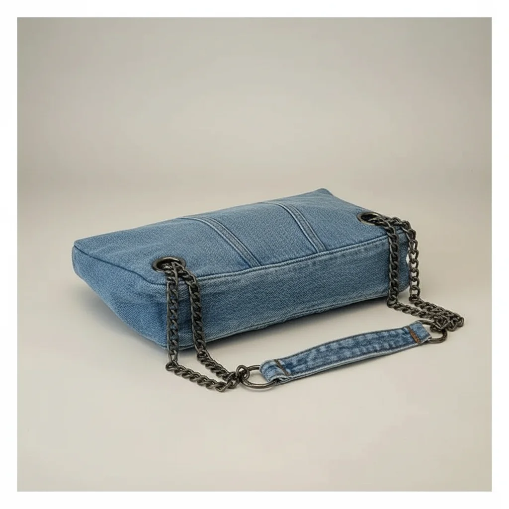 Sac jean business chaîne porté épaule - Vue 11 - sac jean