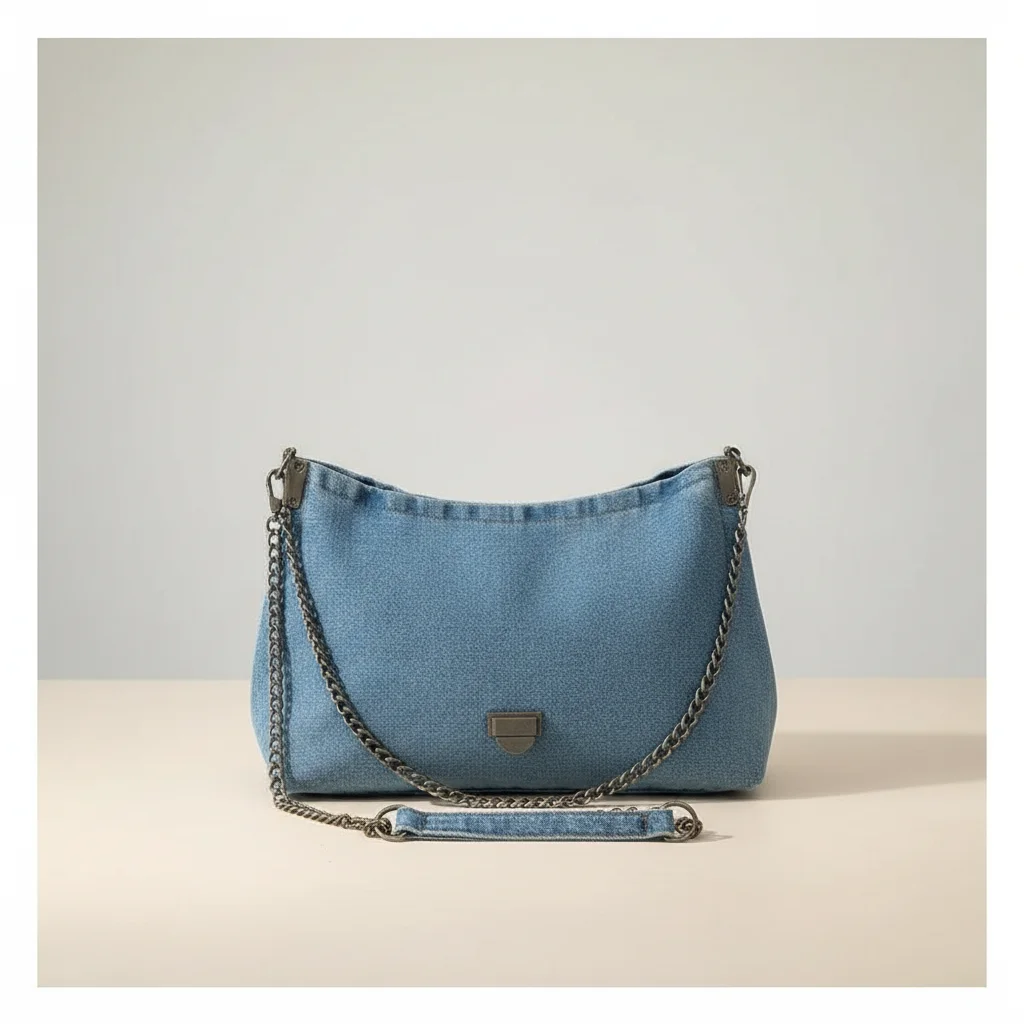Sac jean business chaîne porté épaule - Vue 12 - sac jean