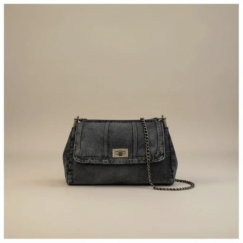 Sac jean business chaîne porté épaule - Vue 14 - sac jean