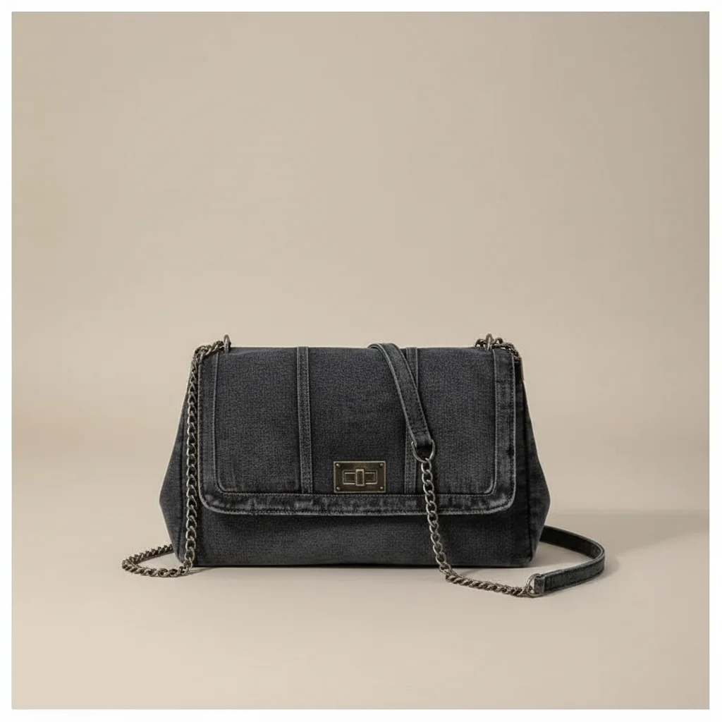 Sac jean business chaîne porté épaule - Vue 15 - sac jean