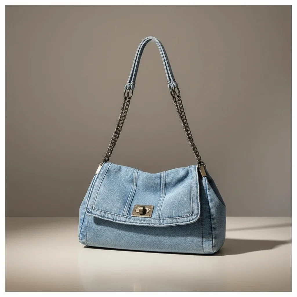 Sac jean business chaîne porté épaule - Vue 16 - sac jean