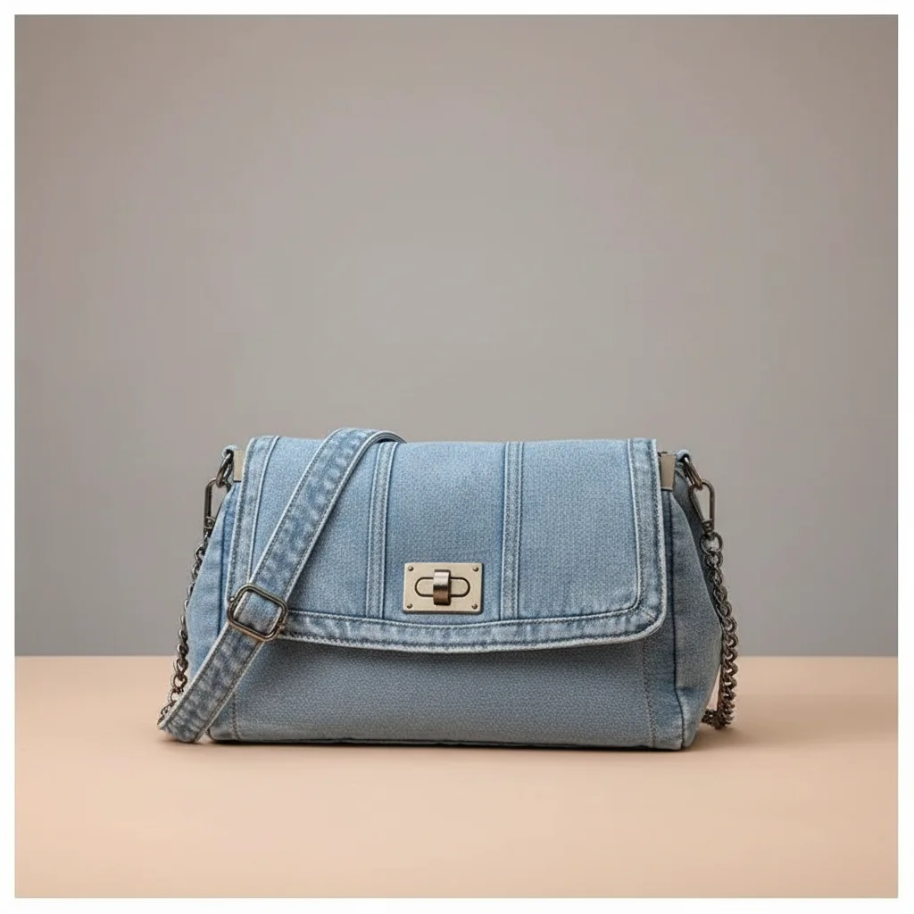 Sac jean business chaîne porté épaule - Vue 17 - sac jean