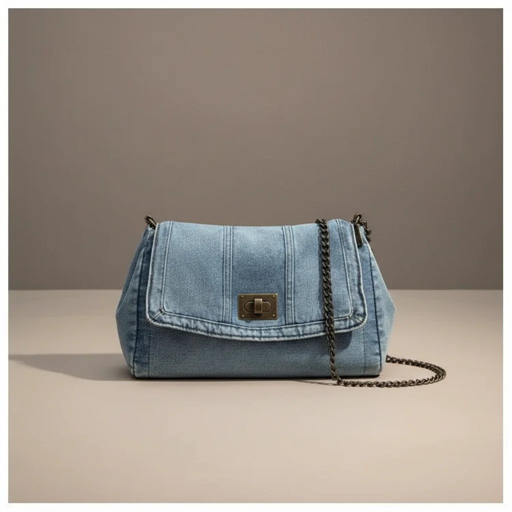 Sac jean business chaîne porté épaule - Vue 18 - sac jean