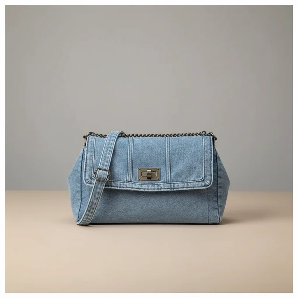 Sac jean business chaîne porté épaule - Vue 20 - sac jean