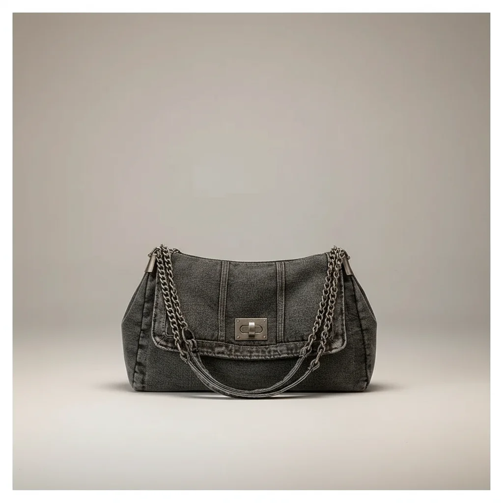 Sac jean business chaîne porté épaule - Vue 21 - sac jean