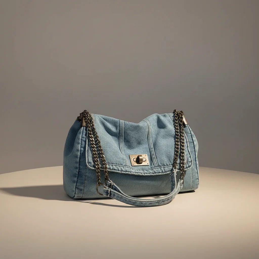 Sac jean business chaîne porté épaule - Vue 22 - sac jean