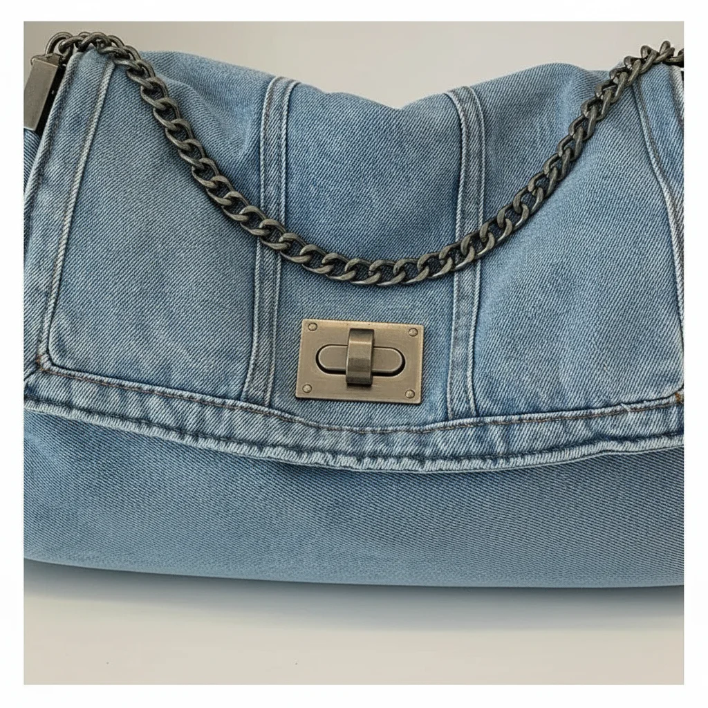 Sac jean business chaîne porté épaule - Vue 4 - sac jean