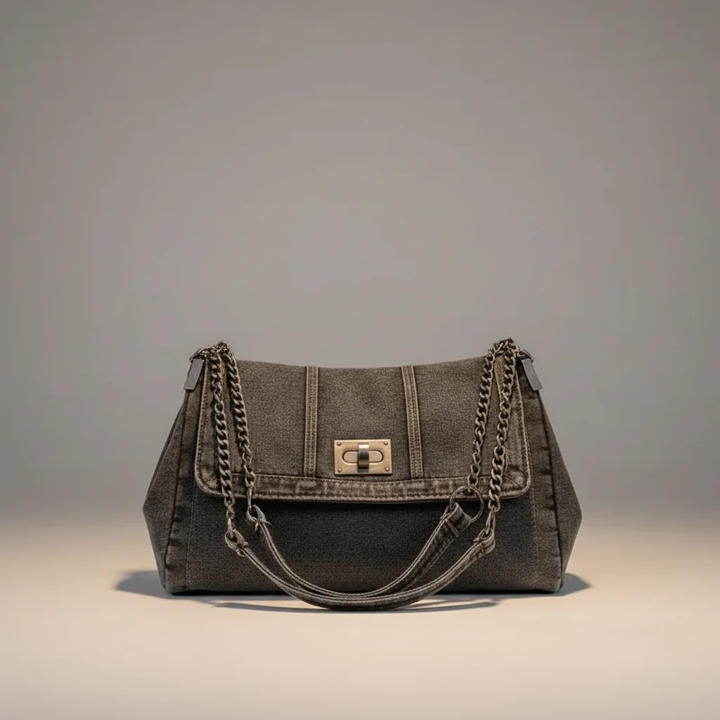 Sac jean business chaîne porté épaule - Vue 6 - sac jean