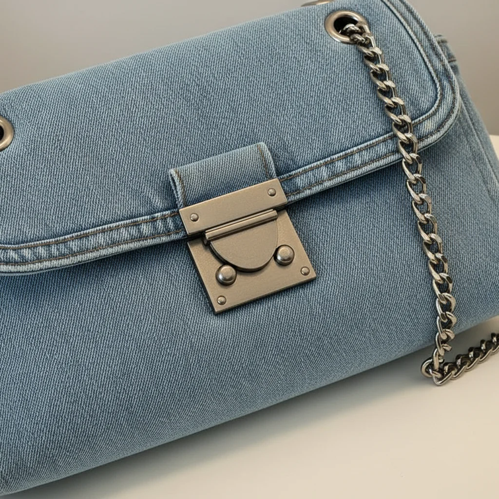 Sac jean business chaîne porté épaule - Vue 8 - sac jean