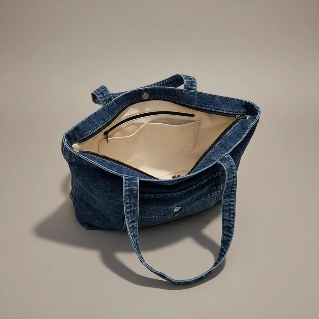 sac jean cabas femme grande capacité - Vue 3 - sac jean