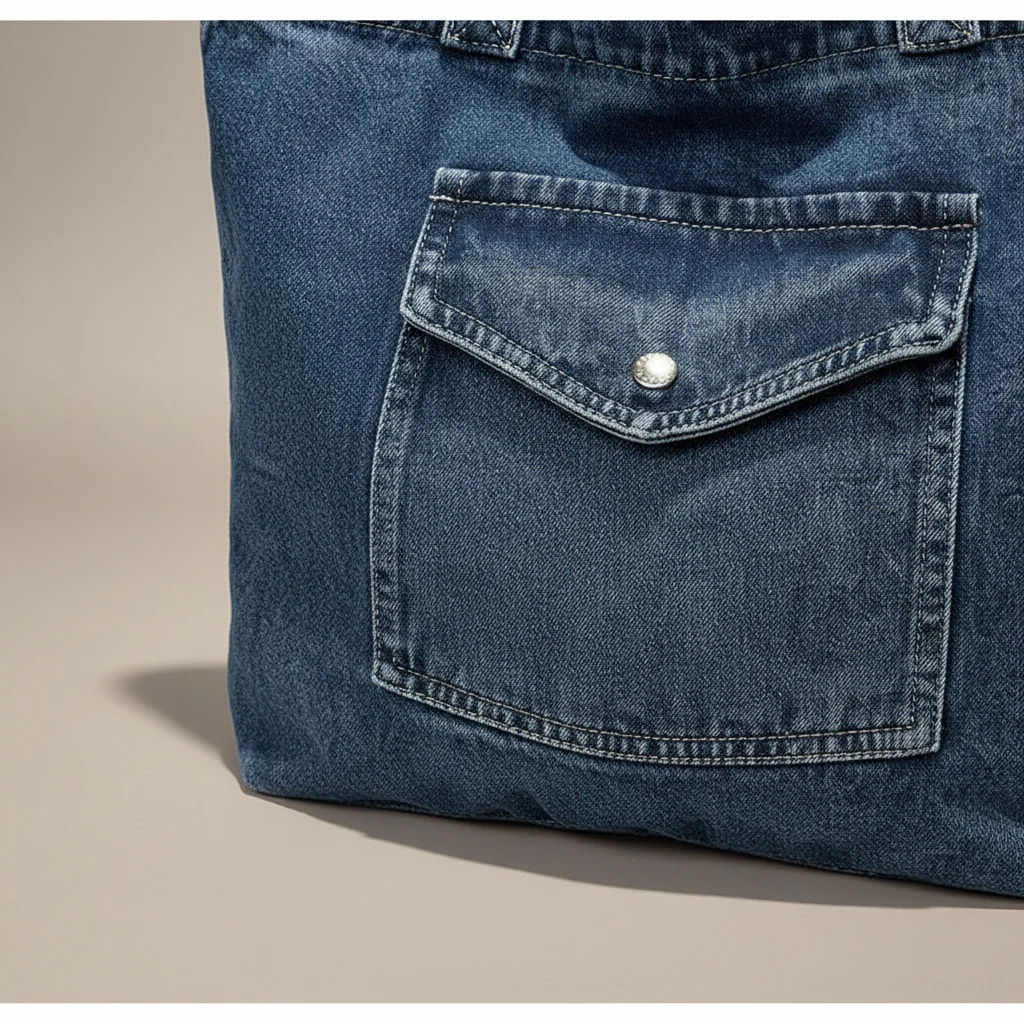 sac jean cabas femme grande capacité - Vue 4 - sac jean