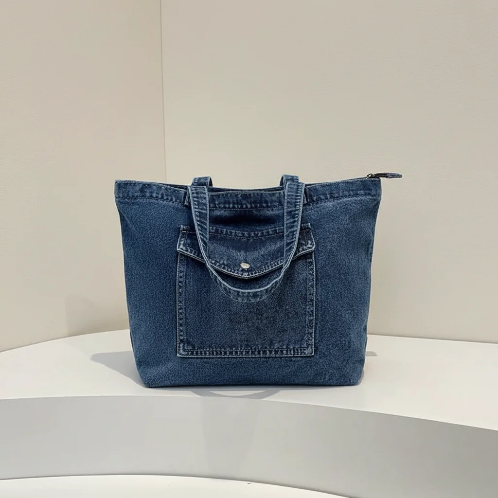 sac jean cabas femme grande capacité - Vue 5 - sac jean