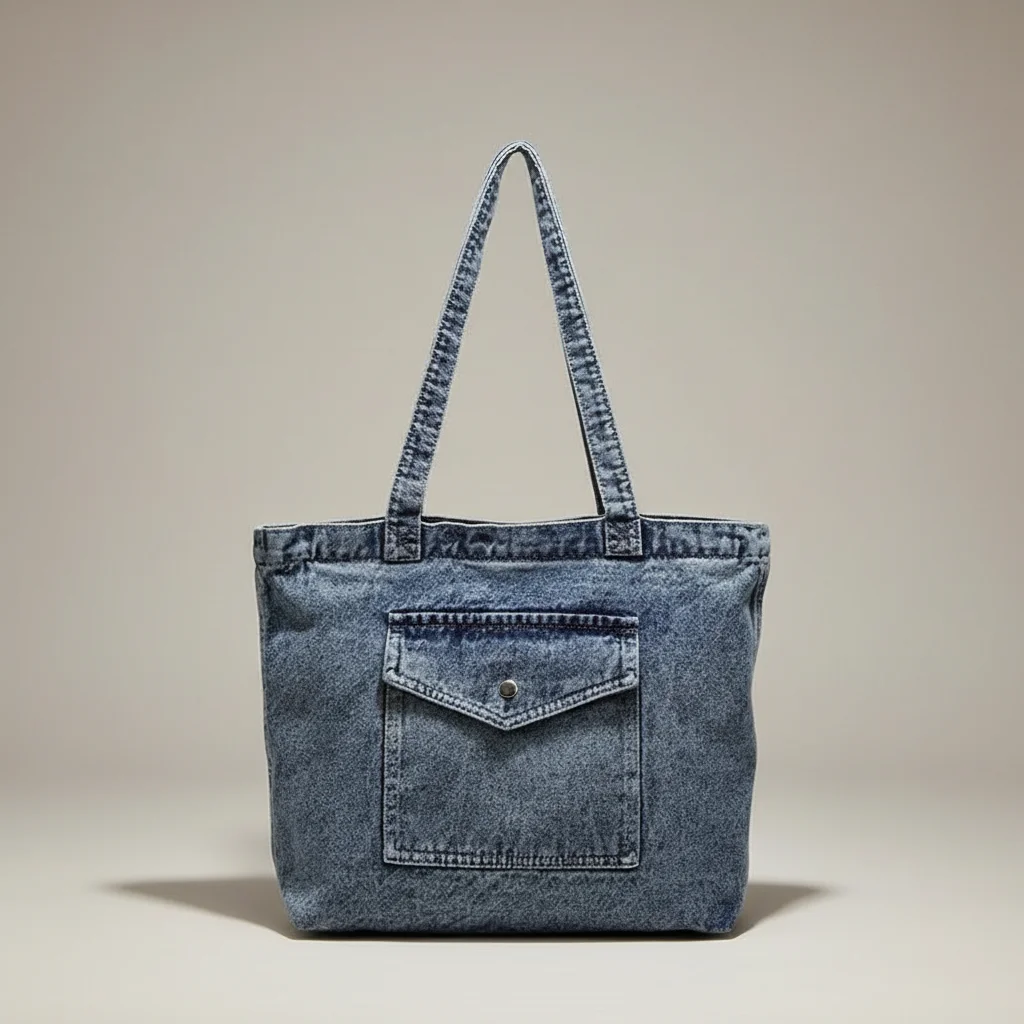 sac jean cabas femme grande capacité - Vue 8 - sac jean