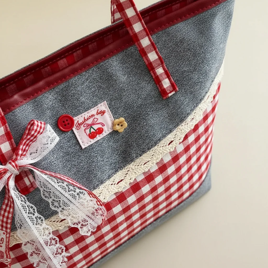 Sac jean cabas femme style champêtre - Vue 8 - sac jean