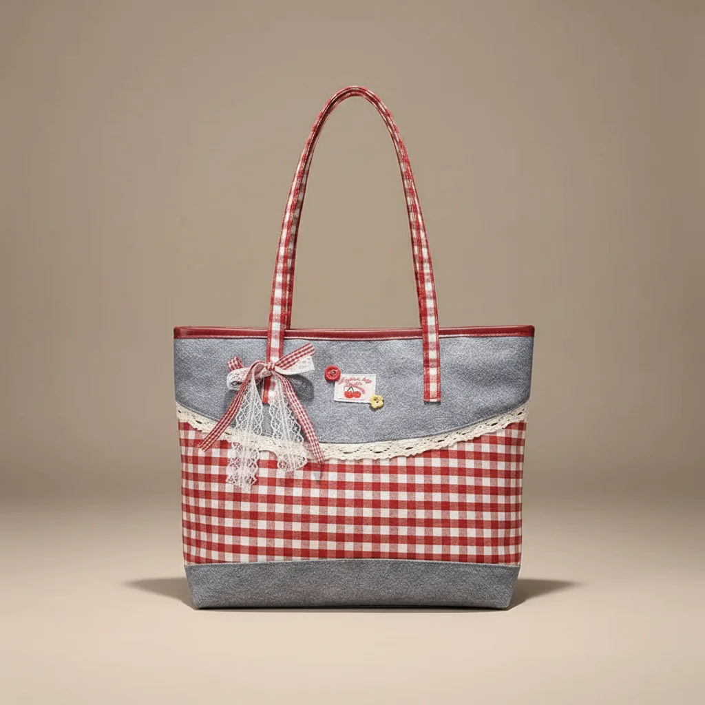 Sac jean cabas femme style champêtre - Vue 9 - sac jean