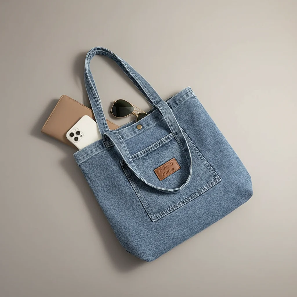 Sac jean cabas femme style décontracté - Vue 3 - sac jean