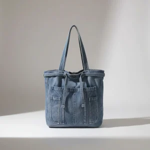 Sac jean cabas 15 pouces denim décontracté - Vue 1 - sac jean