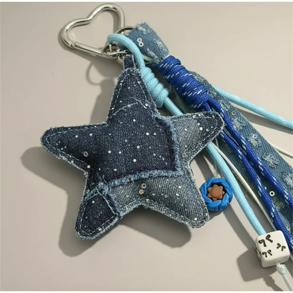 Sac jean cœur patchwork style y2k - Vue 26 - sac jean