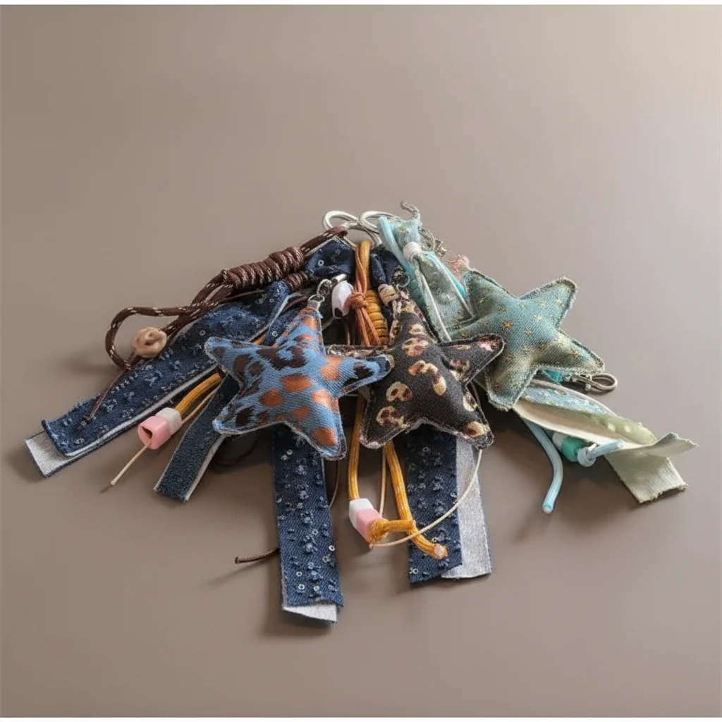 Sac jean cœur patchwork style y2k - Vue 33 - sac jean